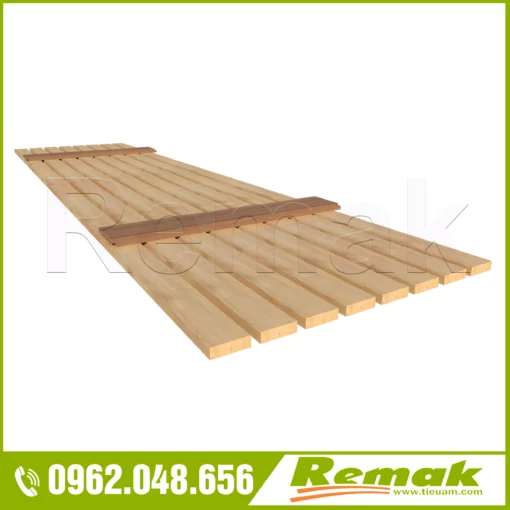Trần gỗ tiêu âm fineline slats horizontal